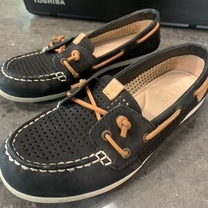 Sperry Topsider boat shoes 7.5 black
